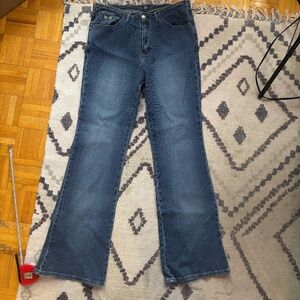 UNREAL striped denim jeans by ANGEL - super 90s - super y2k